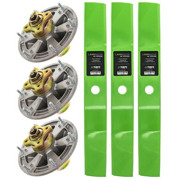 8TEN Deck Spindle Blade Kit for John Deere Z520A Z810A TCA17517 TCU30316 MK1001878