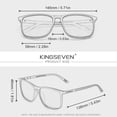 thumbnail image 2 of KINGSEVEN Men's UV400 Sunglasses Driving Polarized Rectangle Frame, 2 of 4