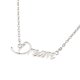 thumbnail image 1 of '' Coraje / Amor / Fe '' Collar con Guión Joyas para Niñas Pequeñas Mujeres Novia Día de Navidad Cumpleaños de San Valentín Plata Fernando Elegante collar colgante, 1 of 7