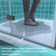 thumbnail image 5 of ExBrite 36" Bifold Frameless Aluminum Shower Door with Clear Glass in Bronze, 5 of 13