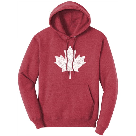 Canada Flag Hoodie Vintage Heather Red M