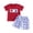 A04 Watermelon Red, variant on Kogui Toddler Baby Boy Summer Outfit Set Summer Toddler Baby Boy Clothes Aunties Boy Outfits Short Sleeve Tops Shorts Set 6 12 Months (Watermelon Red,6-12 Months)