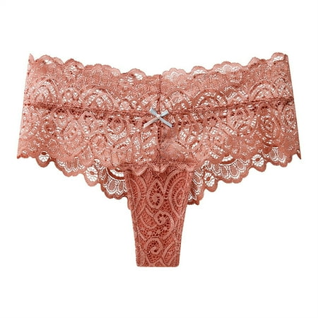 Virmaxy Womens Seamless Hipster Underwear Panties Alluring Underwear Ice Silk Bikini Panties Silky Comfy Yoga Panties Pink L