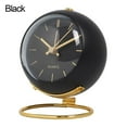 thumbnail image 1 of Simple Retro Battery Operated With Night Light Movement Silent Sleep Trainier Alarm Clock Quartz Desk Clock BLACK, 1 of 8