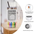 thumbnail image 4 of Teacher Appreciation Gifts for Women - 20 Oz Insulated Tumbler, Mug, and Cup- Funny and Cool Appreciation Teacher Gifts-Perfect Gifts for Teachers(Teacher Nutrition Facts), 4 of 6