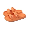 thumbnail image 6 of UDAUDU Womens Mens House Slippers Shower Sandals Comfortable Soft Beach Sole Thick Foam Double Buckle Adjustable Outdoor Shoe Orange 10 Wide, 6 of 6