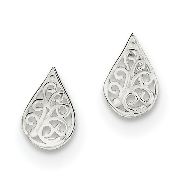 925 Sterling Silver Filigree Post Earrings