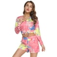 thumbnail image 6 of Purcoar Two Piece Outfits for Women Lounge Sets Button Down Top and Shorts Set Sweatsuits with Pockets, 6 of 6