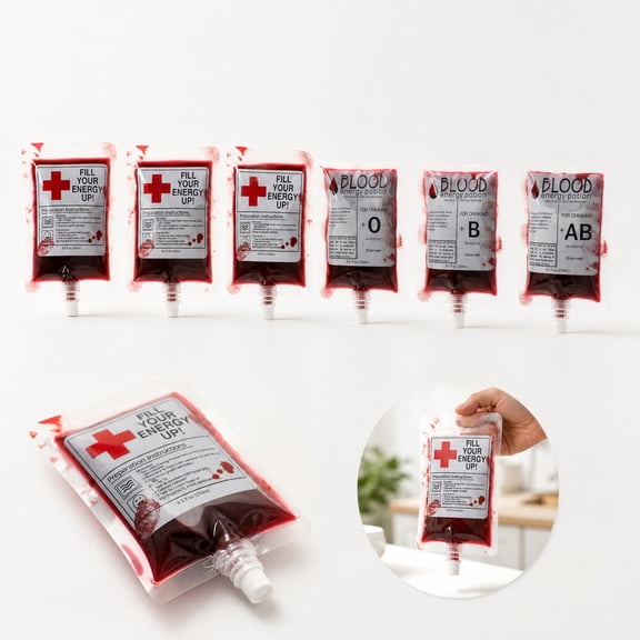 Halloween Drink Pouches for Student with Straw Cap, 7 Inch Bulk Party Favors for Student Goodie Bags, Halloween Treats for Toddlers, 10 Pack Disposable Plastic Pouches