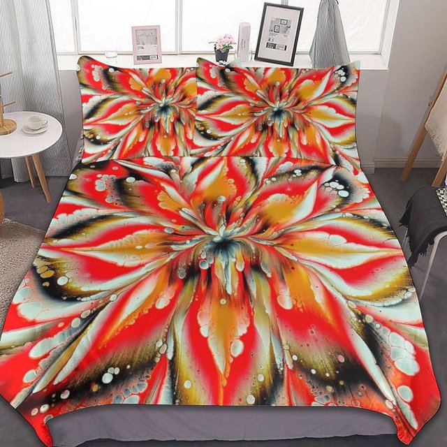 HAHDAXIA Pattern Bedding Solid Comforter Set for All Seasons 3 Pieces(1 Comforter+2 Pillowcases) Soft Microfiber Bedding Set Queen(90"x90")