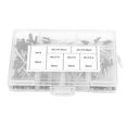 thumbnail image 2 of Paquete de 120 Remaches ciegos de Aluminio plateados M2.4/M3.0/M3.2/M4 kit surtido de Remaches de cabeza abovedada con sujetadores con caja Yuxing, 2 of 5