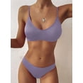 thumbnail image 3 of Sexy Bikini Plain Rib Swimwear Women Swimsuit Female Brazilian Bikinis Sets 2 Pieces Women Bathing Suit Swim for Beach Wear, 3 of 6