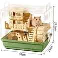 thumbnail image 2 of Solid wood shelter acrylic feeding box large space hamster cage, 2 of 6