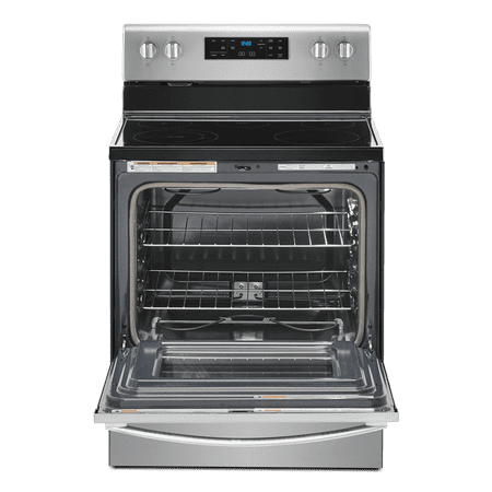 Whirlpool - 5.3 Cu. Ft. Freestanding Electric Range with Self-Cleaning and Frozen Bake - Stainless steel