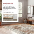 thumbnail image 4 of nuLOOM Vanesa Transitional Medallion Fringe Area Rug, 8' x 10', Vanesa Rust, 4 of 10