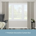 thumbnail image 4 of Kenney Mission 90-130" Premium Decorative Adjustable Curtain Rod, 1" Dia., Pewter, 4 of 5