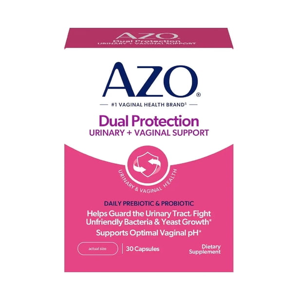 AZO Dual Protection Probiótico + Prebiótico Femenino 30 Cápsulas | Apoyo al Equilibrio Intimo
