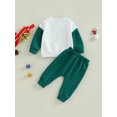 thumbnail image 4 of Seyurigaoka 2 Pcs Infant Baby Boys Girls Christmas Set Cartoon Print Long Sleeve Crew Neck Pullover + Solid Color Elastic Waist Long Pants, 4 of 9
