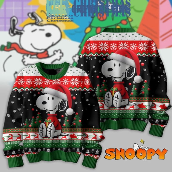 Snoopy Merry Peanuts Christmas Ugly Sweater