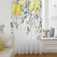 thumbnail image 6 of Summer Lemon Sheer Curtains 63 Inches Long, Spring Floral Eucalyptus Leaves Botanical Light Filering Curtains, Breathable Simi Curtain Privacy Drapes for Living Room Bedroom Window Treatment, 6 of 9