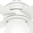 thumbnail image 4 of Hunter Fan Hunter 44" Hepburn Ceiling Fan with LED Light Kit and Wall Control, Vintage, Transitional, Contemporary Matte White N/A Matte, 4 of 15