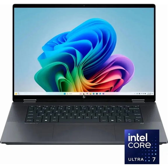 HP - OmniBook X Flip 2-in-1 - Copilot  PC - 16" 2K Touch-Screen Laptop - Intel Core Ultra 7 - 16GB Memory - 1TB SSD - Eclipse Gray