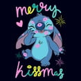 thumbnail image 2 of Women's Lilo & Stitch Merry Kissmas Graphic Tee Navy Blue X Large, 2 of 4
