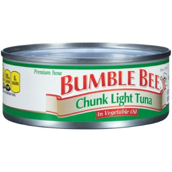 Bumble Bee Chunk Light Tuna in Vegetable Oil, 5 Oz Can (Pack of 12)