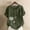 Army Green, variant on QUNYINEY Short Sleeve Womens Tshirts Floral Crew Neck Casual Tops Linen Loose Button Pullover Shirts