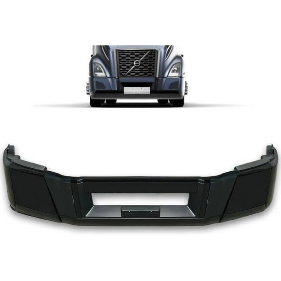 Center Middle Bumper for 2018–2024 VNL VNR | Heavy-Duty Plastic Front Bumper | Painted Black | Direct Replacement for OE 82750060 | DS 241204-4