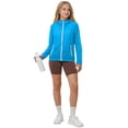 thumbnail image 4 of Cethrio Girls Sun Protection Jackets, Long Sleeve Lightweight Full Zip Summer Kids Rash Guard Outerwear with Hood Sky Blue Size 6, 4 of 6