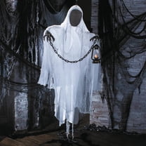 5 Ft. Hanging Faceless Ghost with Lantern & Chain Halloween Decoration