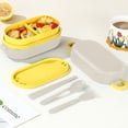 thumbnail image 4 of Drppepioner Double-Layer Lunch Box Leakproof Food Container Bpa-Free Microwave-Safe Meal Prep Storage with Compartments, 4 of 6