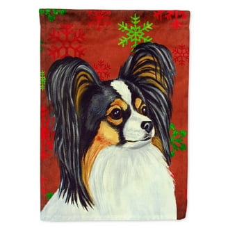 tesori dell' Caroline LH9252GF Pug Candy Cane Holiday Christmas Bandiera, Piccolo, Multicolore