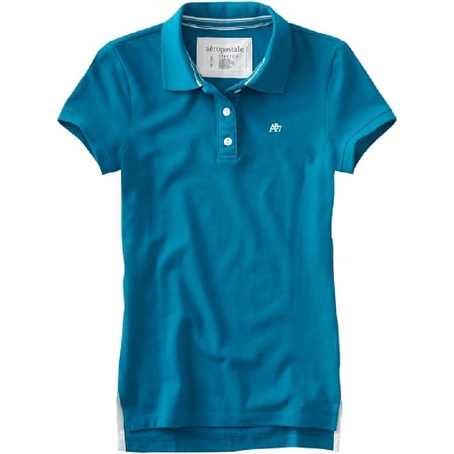 Aeropostale Womens Uniform A87 3 Button Polo Shirt, Verde, X-Small