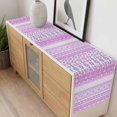 thumbnail image 4 of Purple Pink Boho Table Runner - 70 Inch Long, Kitchen Dining Table Runner Dresser Scarves, Vintage Ethnic Tribe Abstract Art Farmhouse Decor for Coffee Tables Wedding Party Banquet, 4 of 8