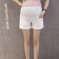 thumbnail image 3 of Huanledash Summer Solid Color Pregnant Women Maternity Shorts Stretchy Abdominal Pants, 3 of 8