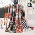 thumbnail image 2 of Pioneer Flower Floral Print Pattern Blanket,Comfortable Soft Flannel Throw Blanket,All Season,Warm Lightweight Blankets for Sofa Bed Couch Living Room Chair,40"x50", 2 of 4