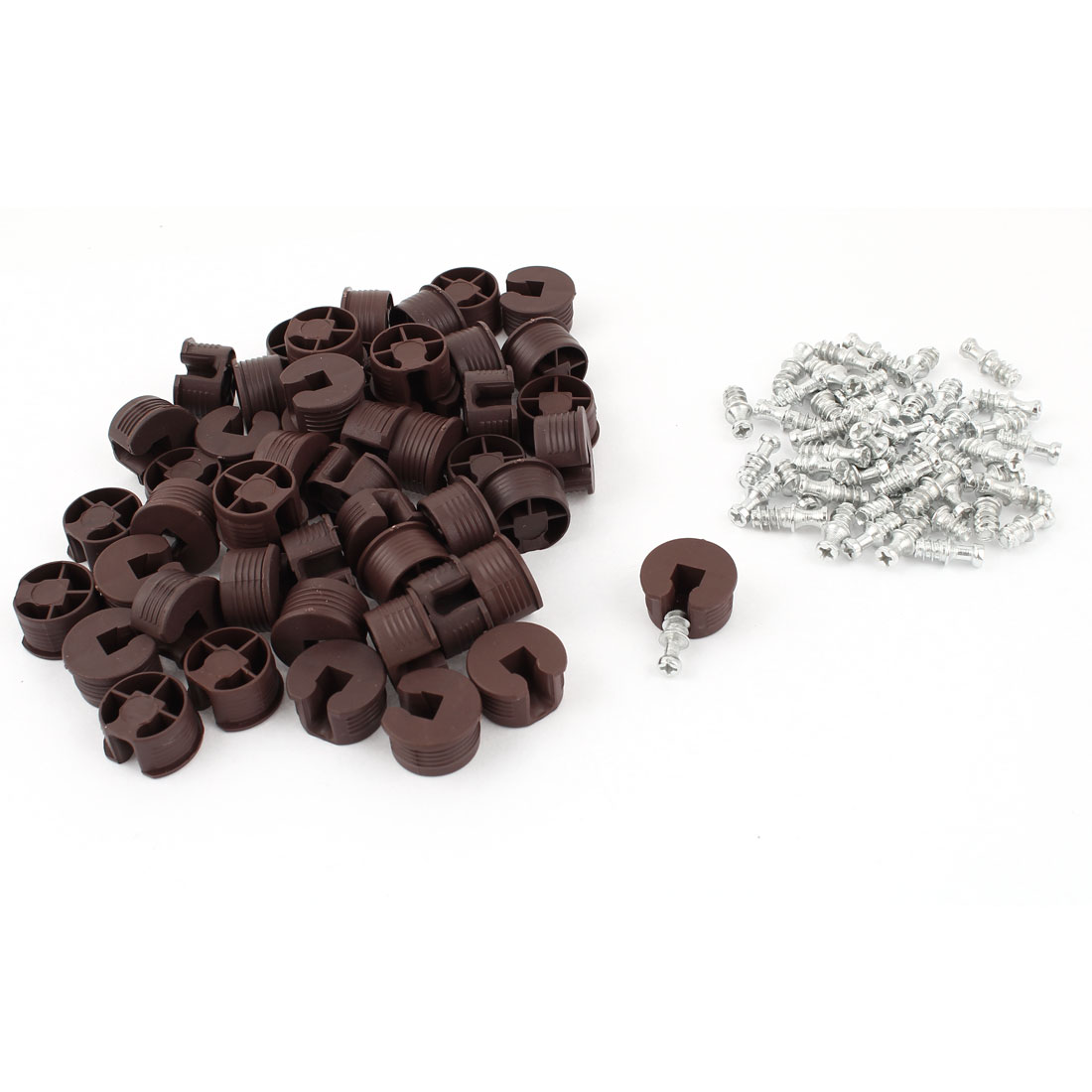 Uxcell Plastic Screw in Shelf Support Holder Pin Brown for