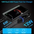 thumbnail image 3 of iPhone Car Charger,ABCPOW 2Pack 2.4A Dual Port USB Car Charger Adaptor USB Car Charger Plug for iPhone Fast Charging Power Block Cigarette Lighter Socket Adapter Android Car Charger for Samsung,Black, 3 of 7