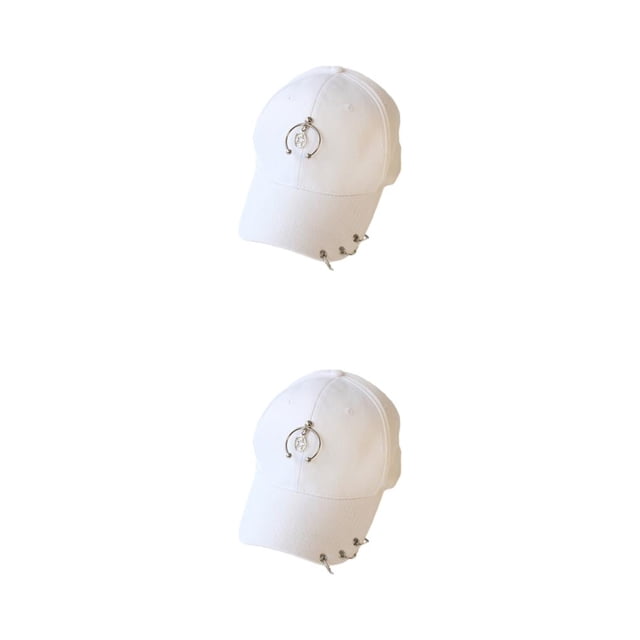 Decodeary Stylish And Versatile Baseball Cap Helper In Everyday Life Adjustable Belt Semi-ring White 2Set