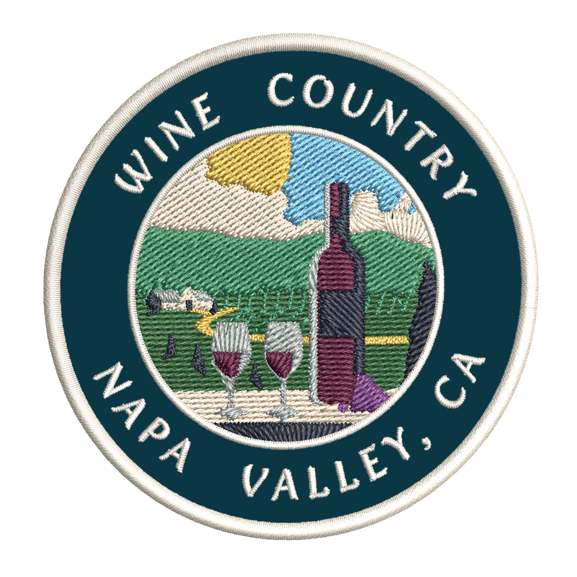 Vinyard Wine Country Napa Valley, California 3.5" Embroidered Patch
