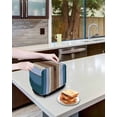 thumbnail image 3 of Blue Brown Toaster Cover 2 Slice, Small Kitchen Appliance Covers, Farmhouse Wood Grain Vintage Vertical Striped Toaster Oven Cover with Loop, Bread Machine Cover Polyester Dust Cover Protection, 3 of 4
