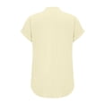 thumbnail image 6 of Womens Short Sleeve Shirts Fashion Casual V Neck Short Sleeve Women's Tops Tees & Blouses Beige Xl, 6 of 6
