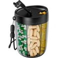 thumbnail image 1 of HUGFEGWE Large Supplement Organizer Bottle, Holds Plenty of Vitamins in 1 Monthly Pill Dispenser with Anti-Mixing & Wide Openings Design, Easy to Retrieve Meds, Includes 20 Pcs Stick-on AZ824-2787, 1 of 7