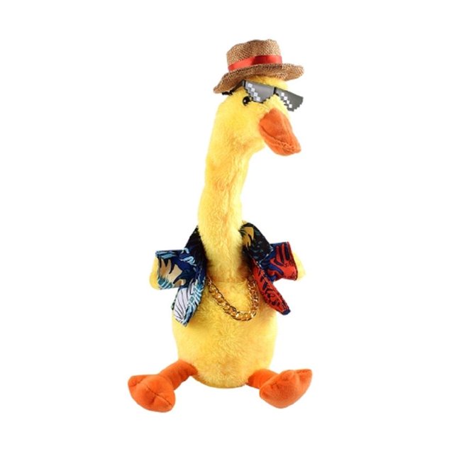 Muñeco De Pato Eléctrico, Juguete Musical Con Relleno De Animales, Pato Que Canta, Juguete De Peluche Para Regalo Para Niños Y Niñas Cateissary FN007487-01