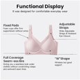 thumbnail image 5 of Women's Adjustable Wireless Sports Bra - No Steel Ring, Plus Size, 5 of 7