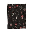 thumbnail image 7 of DouZhe Ultra-Soft Micro Fleece Lightweight Flannel Bed Blanket, Magical Mushrooms Ladybugs Print Cozy Warm Throw Blankets, 50"x40", 7 of 7