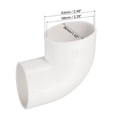thumbnail image 2 of PVC Agua Tubería 90 Grados Codo Accesorio 58x36mm ID Tubo Ovalado Extremo Conector Adaptador Blanco Paquete de 1, 2 of 4