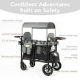 thumbnail image 2 of AILEEKISS Stroller Wagon for 2 Toddlers with Canopy, All-Terrain Baby Wagon, 55 Pounds, Black Grey, 2 of 13